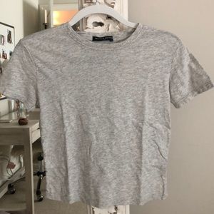 brandy melville cropped tee (heather grey)